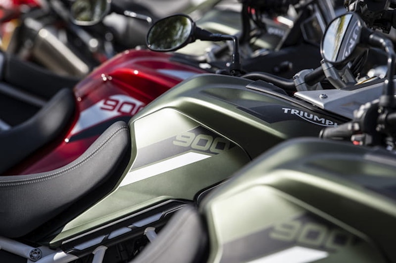 the 2020 Tiger 900 is nothing if not new, new and genuinely, innovatively, definitively, never-been-seen-before new.