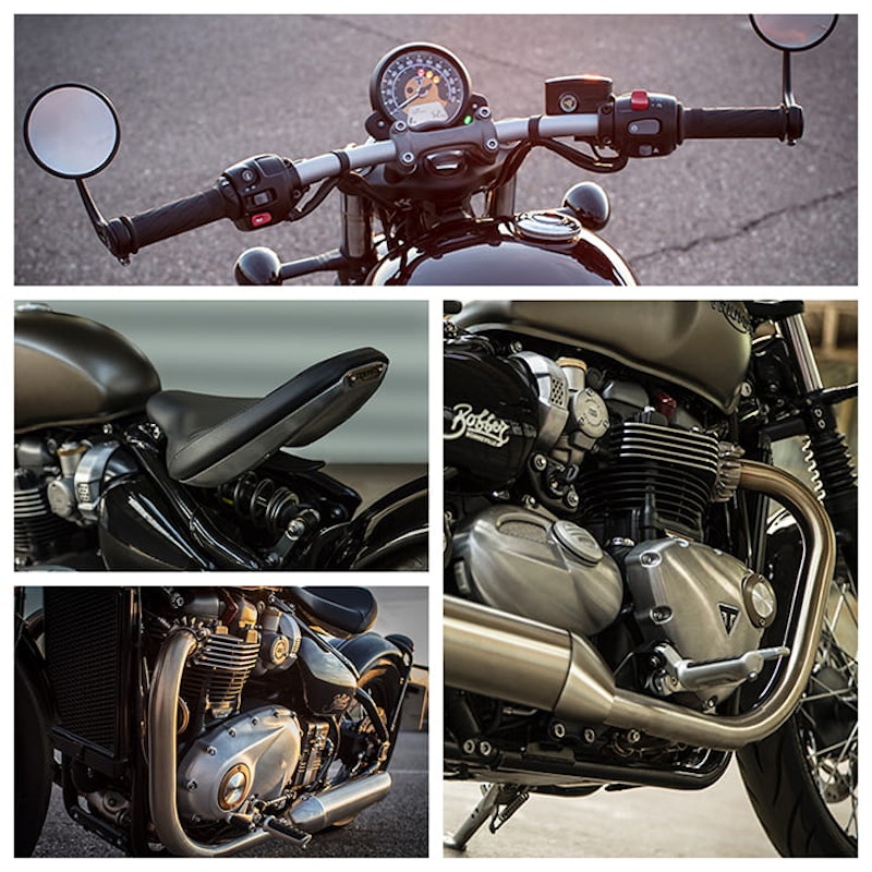 Close up detail of the Triumph Bobber