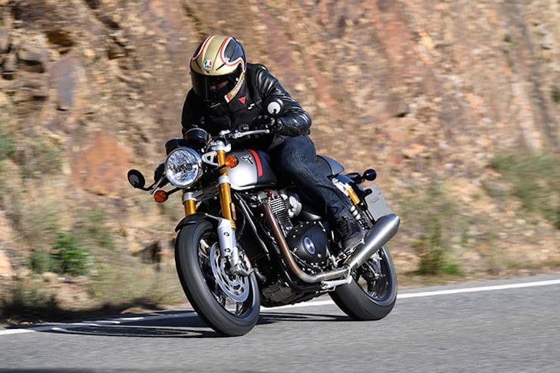 Updated for 2020 making it faster, lighter, revvier with better tyres and brakes, we ride the new Triumph Thruxton RS.