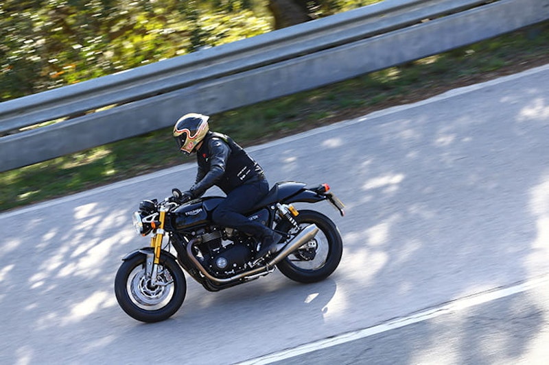 Updated for 2020 making it faster, lighter, revvier with better tyres and brakes, we ride the new Triumph Thruxton RS.