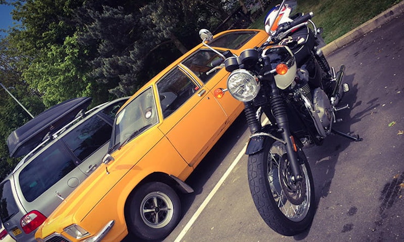 With an old Vauxhall