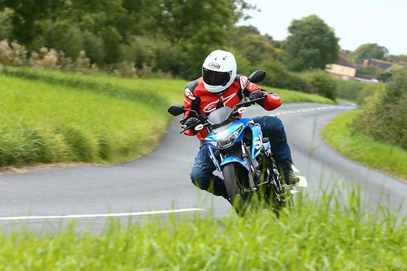 Suzuki GSX-S125ridden down a country road