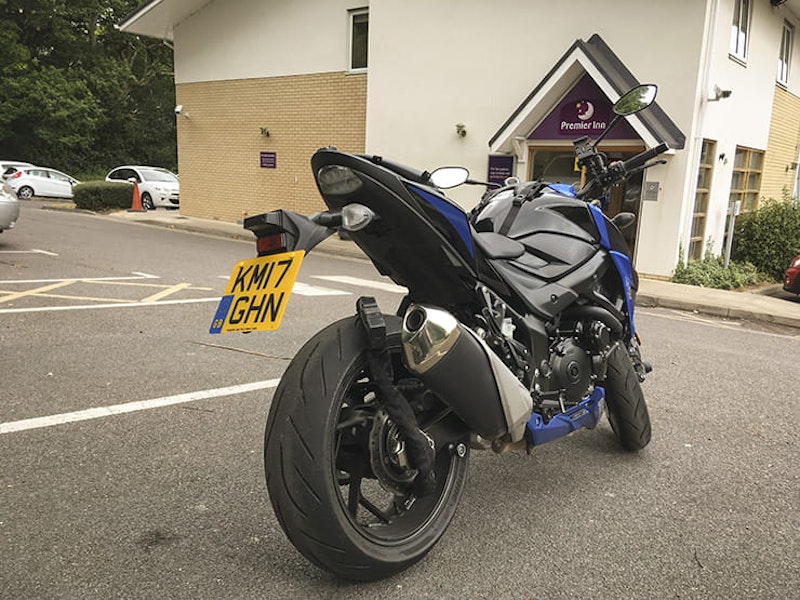 2017 Suzuki GSX-S750: The longest day: made it to the Premier Inn