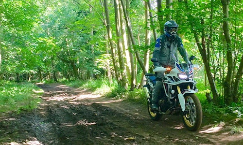 Africa Twin takes a tumble
