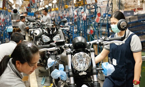 Where was your Triumph motorcycle made?