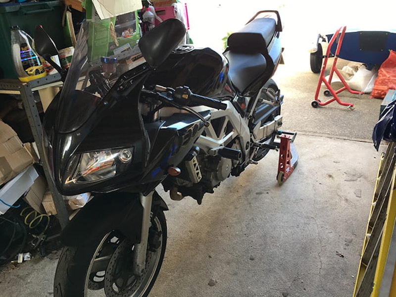 Road bike to track bike_SV650