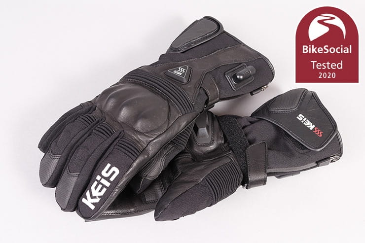 Waterproof, heated, armoured gloves powered from the bike battery or their own portable units