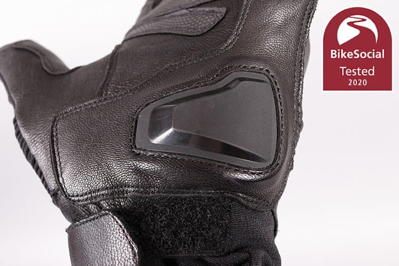 Waterproof, heated, armoured gloves powered from the bike battery or their own portable units