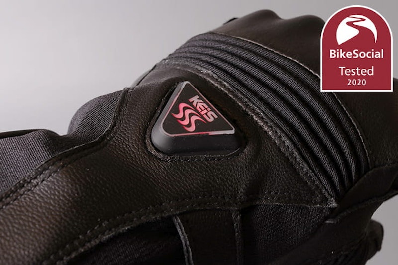 Waterproof, heated, armoured gloves powered from the bike battery or their own portable units
