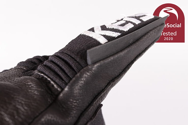 Waterproof, heated, armoured gloves powered from the bike battery or their own portable units