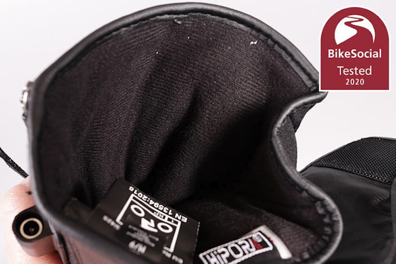 Waterproof, heated, armoured gloves powered from the bike battery or their own portable units