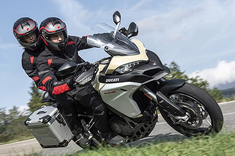 Here’s our pick of the current ‘10 bikes with the longest ranges’, with up to 400-miles from tank potentially achievable