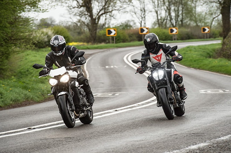KTM 790 Duke vs Triumph Street Triple R road test review