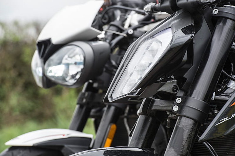 KTM 790 Duke vs Triumph Street Triple R road test review