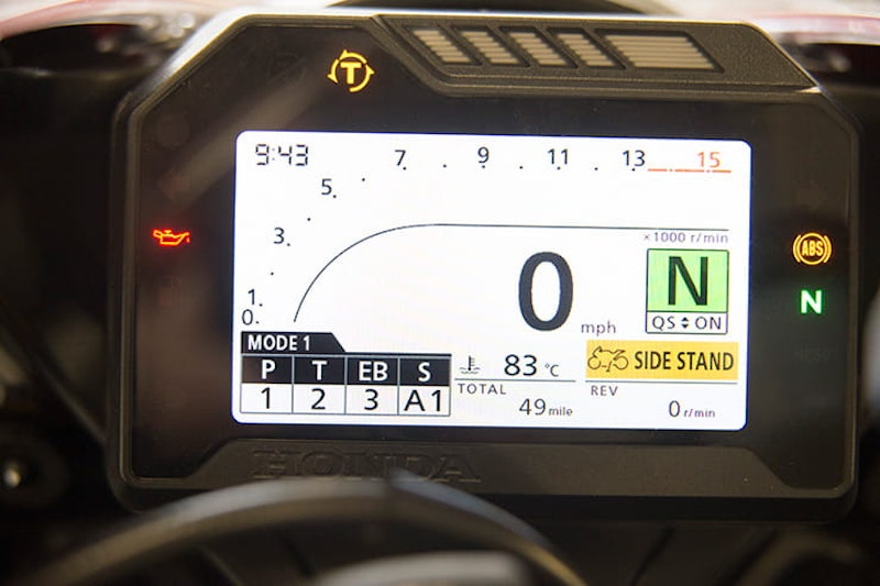 Honda CBR1000RR Fireblade dash board