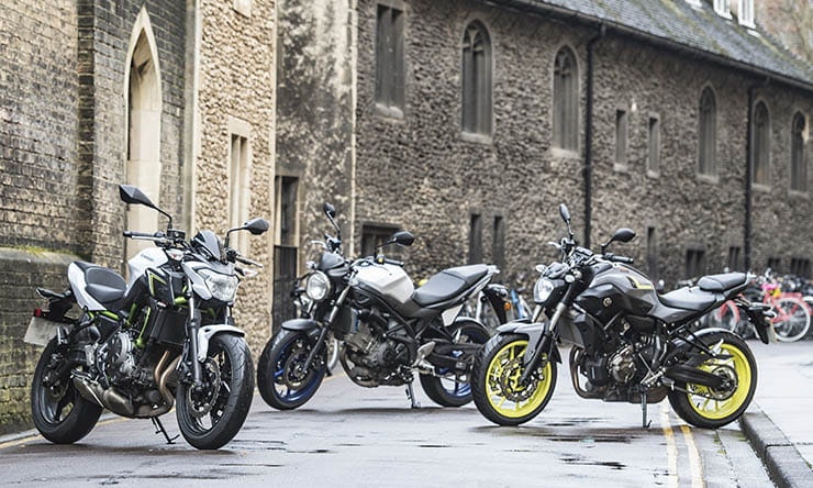 2017 Kawasaki Z650 meets its rivals - Suzuki SV650 and Yamaha MT-07