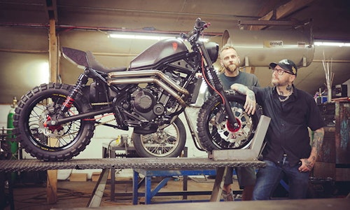 Tattoo Men and a Baby: Custom Honda CX500 Rebel