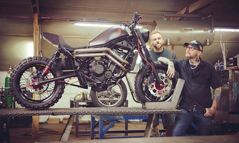 Tattoo Men and a Baby: Custom Honda CX500 Rebel