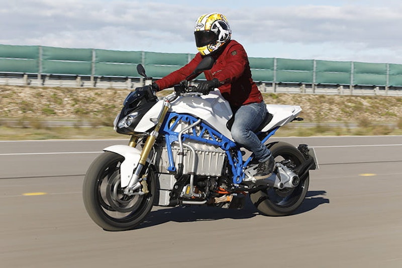 BMW eRoadster Prototype Electric Bike - Ridden