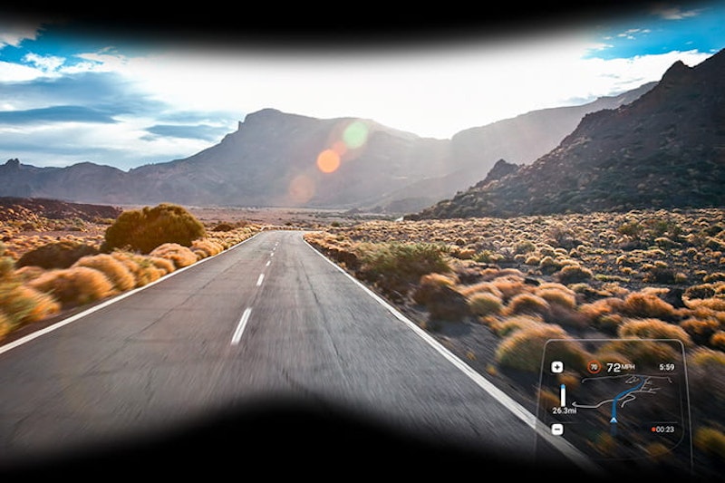 A riders eye view of the NuViz head up disiplay system