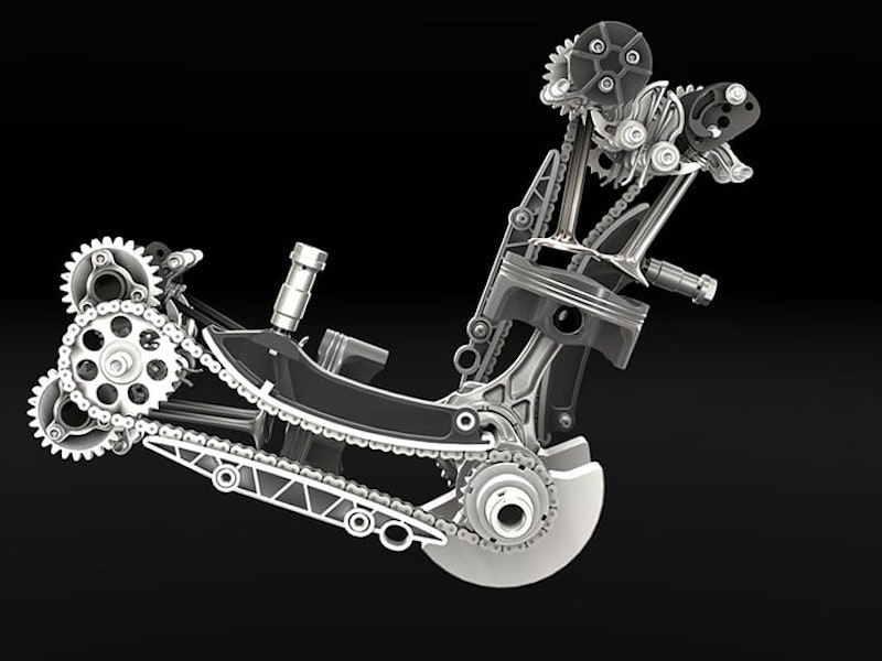 Ducati Panigale crank and pistons