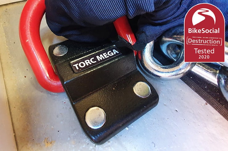 The best motorcycle chain and lock is no use if you don’t have the best ground anchor – full destruction test review of the Pragmasis Torc Maxi and Mega
