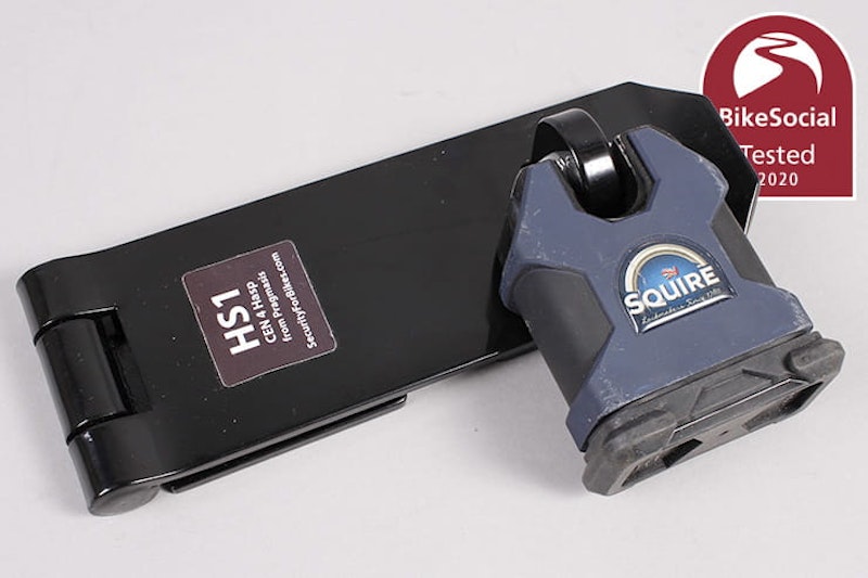 With sheds now under the garage clause at Bennetts motorcycle insurance, the Pragmasis HS1 heavy duty hasp and staple is a valuable addition for security