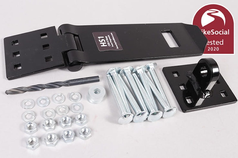 With sheds now under the garage clause at Bennetts motorcycle insurance, the Pragmasis HS1 heavy duty hasp and staple is a valuable addition for security