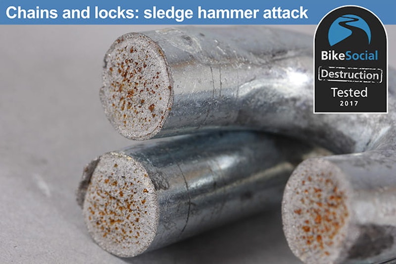 Squire Massive with SS50CS padlock after a sledgehammer attack