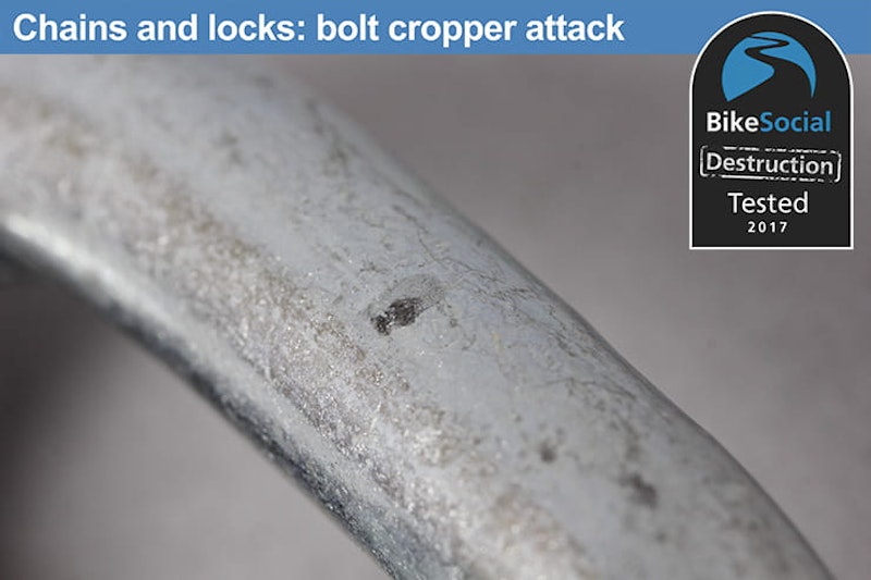 Squire Massive with SS50CS padlock after a bolt cropper attack