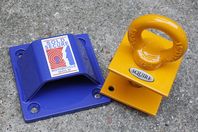 A Motorcycle Ground Anchor