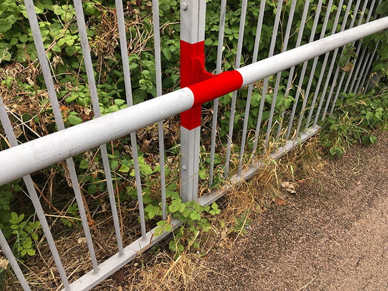 A railing you could chain your motorcycle to