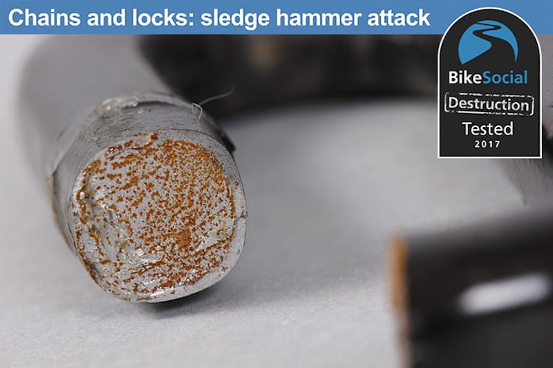 Almax Immobiliser Series III and Squire SS65CS after a sledge hammer attack