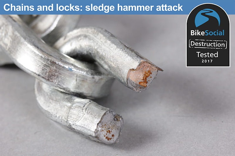 Pewag VKK 10x35 and Mul-T-Lock NE14L padlock after a sledgehammer attack