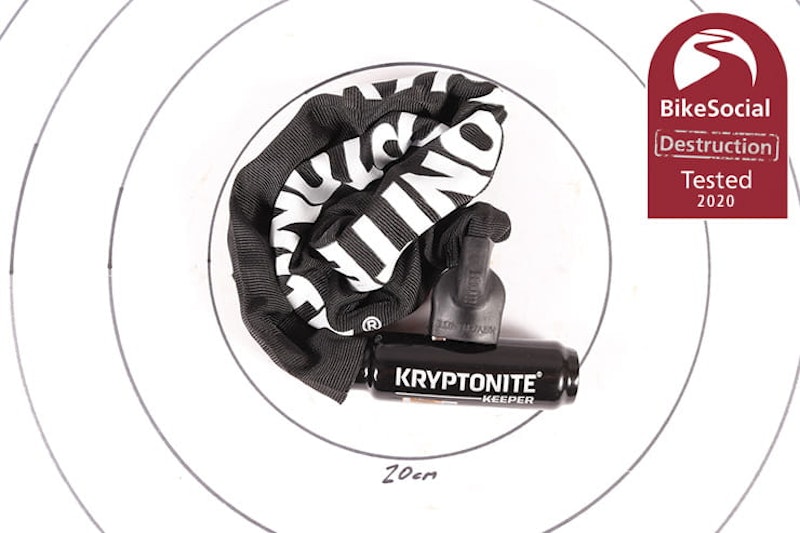 Popularised on YouTube, is this 7mm chain capable of protecting your motorcycle? Full Bennetts BikeSocial destruction review of the Kryptonite Keeper 785