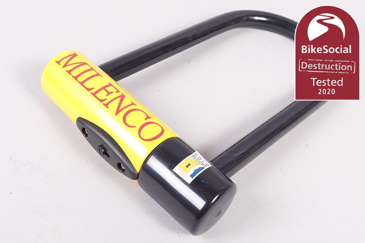 Full destruction test review of the Milenco Dundrod++ U-lock, which can be used to secure a motorcycle or scooter. Is it worth buying?