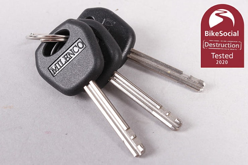 Full destruction test review of the Milenco Dundrod++ U-lock, which can be used to secure a motorcycle or scooter. Is it worth buying?