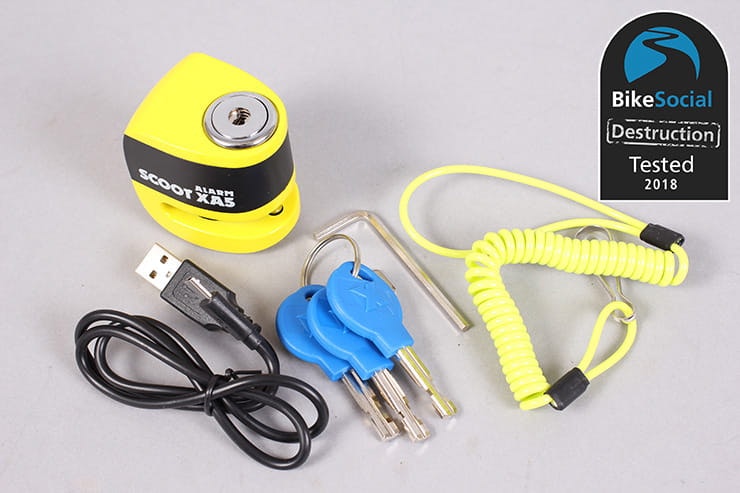Oxford Scoot XA5 alarmed disc lock review