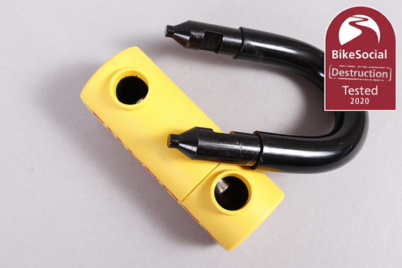 Full destruction test review of the Milenco Dundrod U-lock, which can be used to secure a chain or on its own as a disc lock. Is it worth the money?