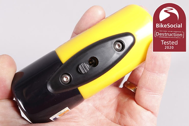 Full destruction test review of the Milenco Dundrod+ U-lock, which can be used to secure a chain or on its own as a disc lock. Is it worth the money?