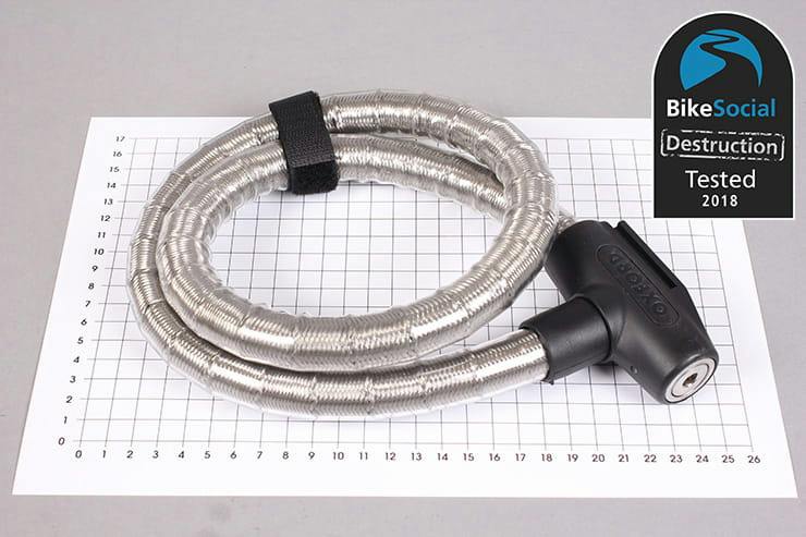 OF145 Smoke 25mm Diameter 4.9' Long Barrier Armored Cable Lock