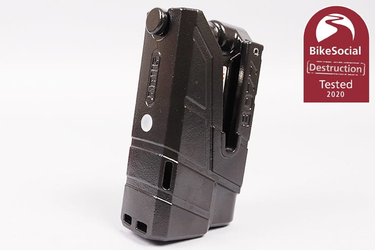 Full destruction review of the alarmed Abus Granit Detecto XPlus 8077 motorcycle disc lock. Cut, smashed and pried to find out if it will protect your bike