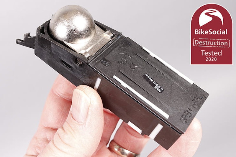 Full destruction review of the alarmed Abus Granit Detecto XPlus 8077 motorcycle disc lock. Cut, smashed and pried to find out if it will protect your bike