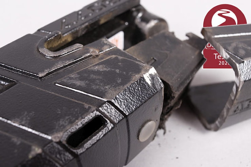 Full destruction review of the alarmed Abus Granit Detecto XPlus 8077 motorcycle disc lock. Cut, smashed and pried to find out if it will protect your bike