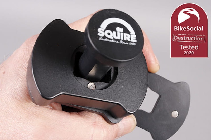 The Squire Attila is a unique design of motorcycle disc lock, but it’s also one of the most expensive. Does that make it the best? Full destruction review