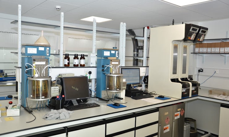 Viscometers in a laboratory