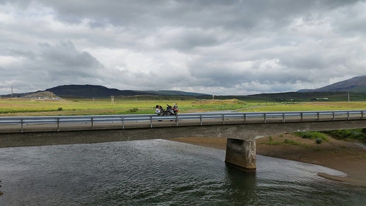 A bridge over an Icelandic river