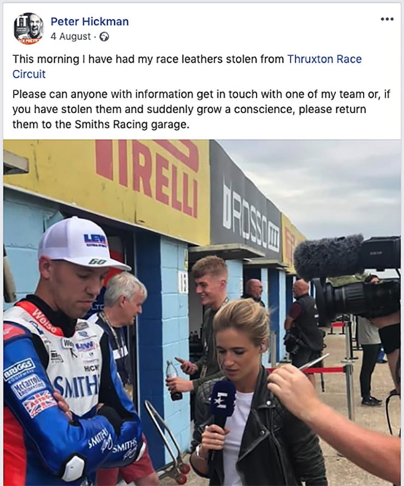 How many motorcycles get stolen from racetracks?