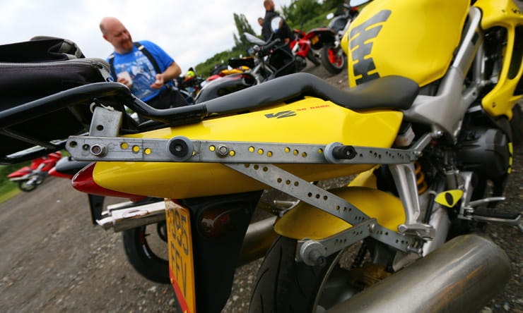 Honda VTR1000 FireStorm: 20th Anniversary Owners’ Meet home made luggage rack