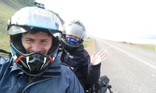 Kit and paperwork Iceland on a BMW R1200GS